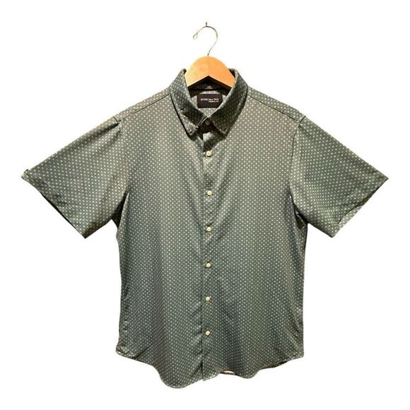 JACH’S New York Button Down Collar Shirt Men’s Lightweight Stretch Blue White XL - Picture 2 of 9